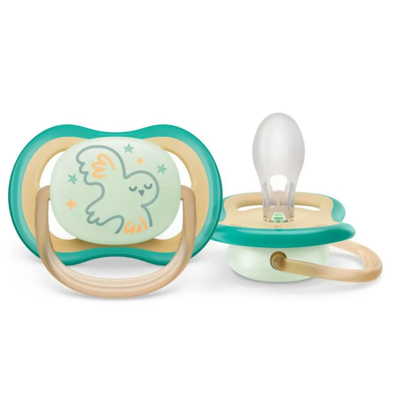 Chupeta Ultra Air Noturna 0-6 Meses Verde Pássaro - Philips Avent