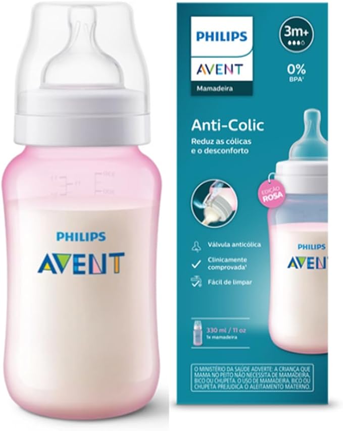 Mamadeira Anti-Colic 330ml Rosa - Philips Avent