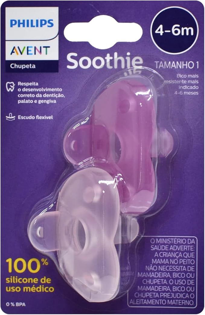 Chupeta Soothie Rosa 4-6 meses - Philips Avent