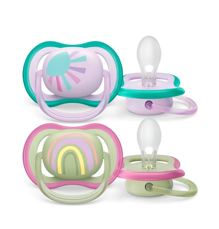 Chupeta Ultra Air 0-6 Meses Rosa e Verde - Philips Avent