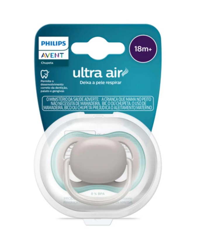 Chupeta Ultra Air 18m+ Cinza - Philips Avent