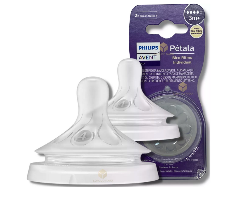 Kit 2 Bicos Mamadeira Pétala 3.0 T4 3m+ - Philips Avent