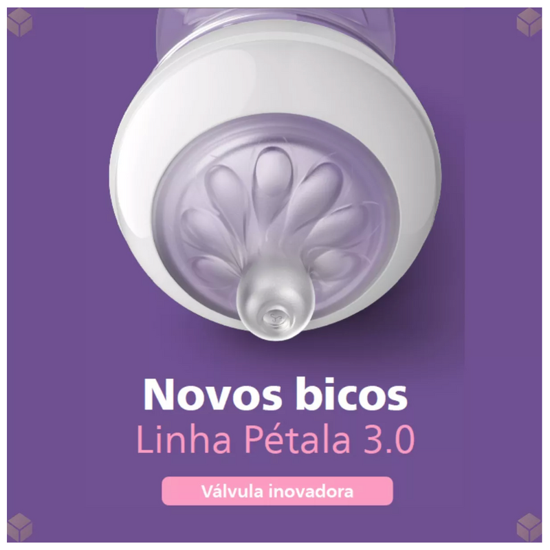 Kit 2 Bicos Mamadeira Pétala 3.0 T4 3m+ - Philips Avent