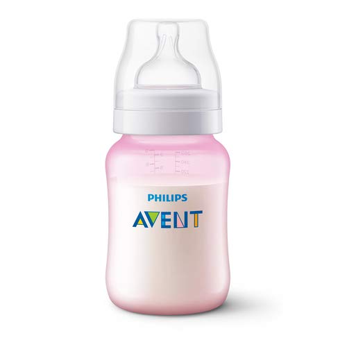 Kit 3 Mamadeiras Clássica Anticólica 125/260/330ml Rosa Avent