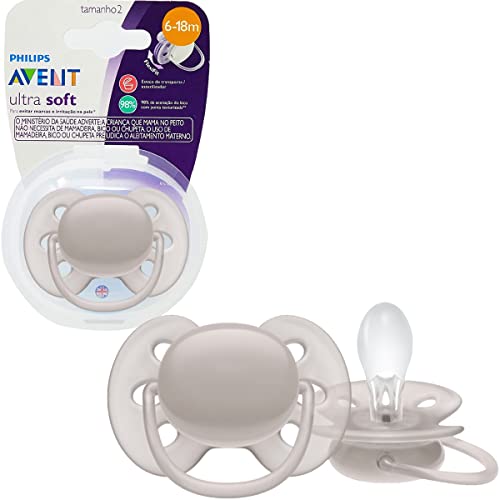 Chupeta Ultra Soft 6-18 meses Bege - Philips Avent